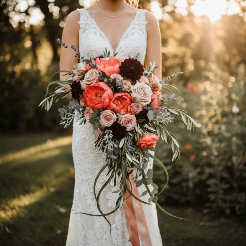 Тренды свадебных букетов 2025: отголоски природы и смелые эксперименты.