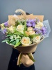 Букет Анжела с розами, маттиолой и эустомой (2)