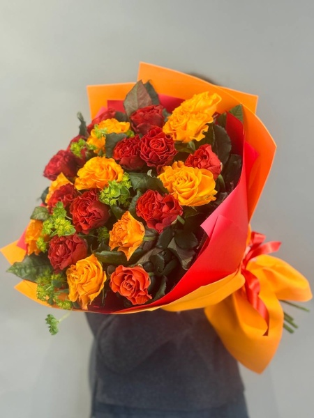 Букет Микс розы Эльторо и час пик  (3)