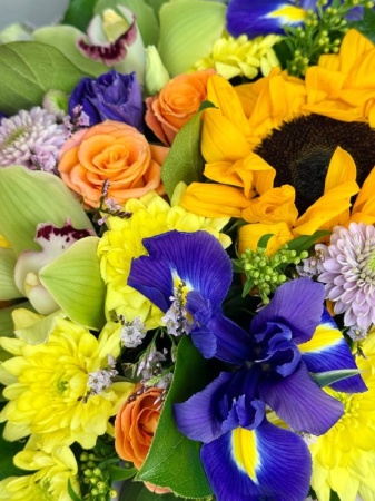 Композиция в корзине с подсолнухом (3)