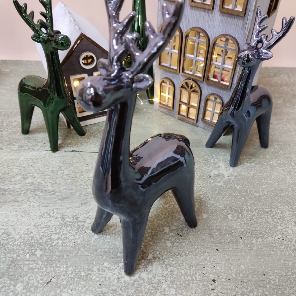 НГ Фигурка Олень зел-синий перламутр 727-182 (2)