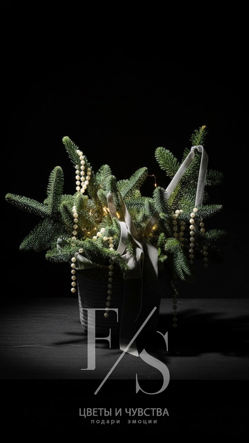 МАГИЯ ХВОИ и БАРХАТА. Как создать уютное новогоднее настроение с помощью веток и лент.